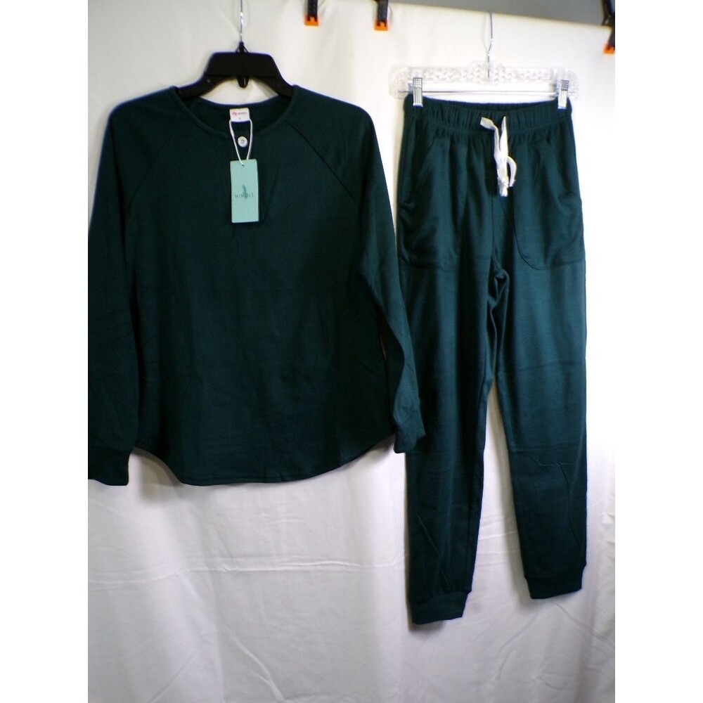 WIHO! Women's Dark Green Pullover Sweatshirt S Crewneck New With Tags